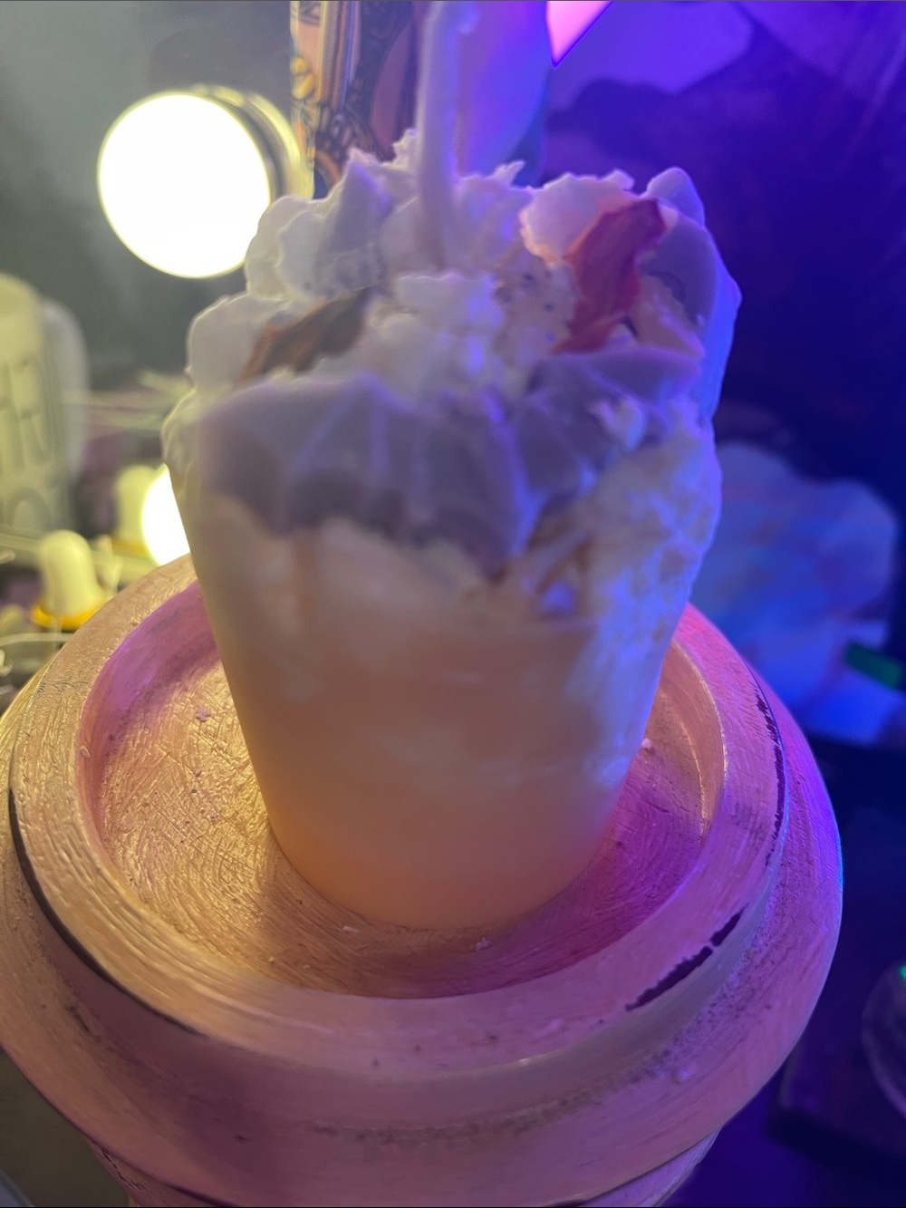 Handcrafted Cream & White Whipped Pumpkin Soy Votive Candle 3 oz